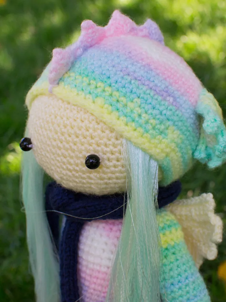 Lalylala dragon figurine, stuffed animal dragon toy, crochet lalylala doll, plushie doll amigurumi, handmade doll