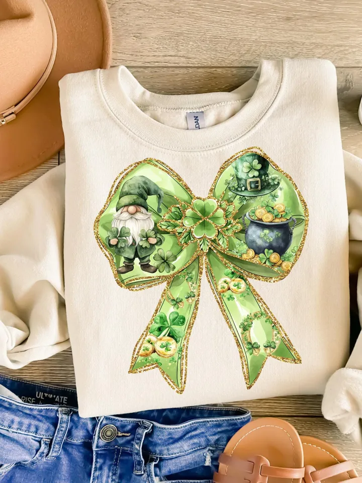 St. Patrick’s Day Coquette Bow PNG, St Patricks Coquette PNG, Coquette PNG, Glitter Faux Disco png, St Patrick's Day png,Glitter Shiny Irish