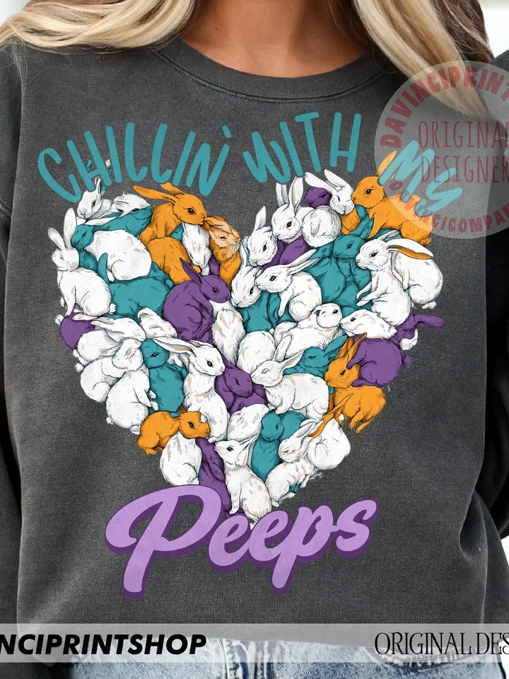 Chillin With My Peps Easter Png, Bunny Easter png, Funny Easter png, Happy Easter png, Easter Bunnies png, Easter png, Sublimation design