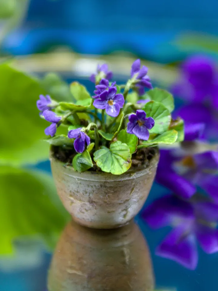 TUTORIAL Miniature wild pansies with air dry clay