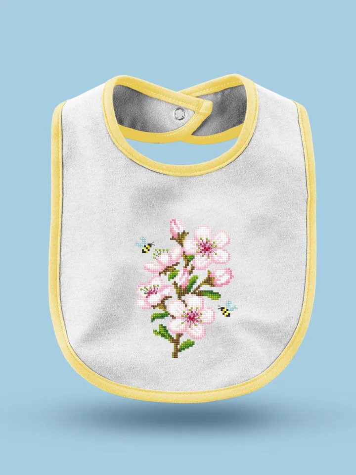 Small cherry blossom cross stitch pattern PDF download Sakura flower cross stitch chart, Spring mini pattern digital PDF for beginner #P55