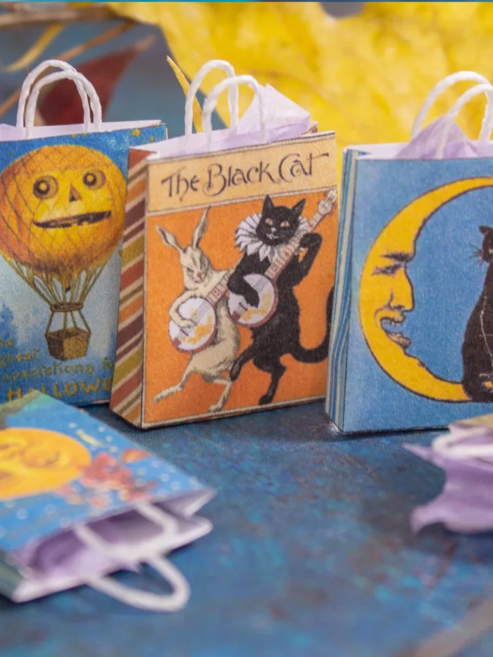 TEMPLATE Miniature Halloween bags
