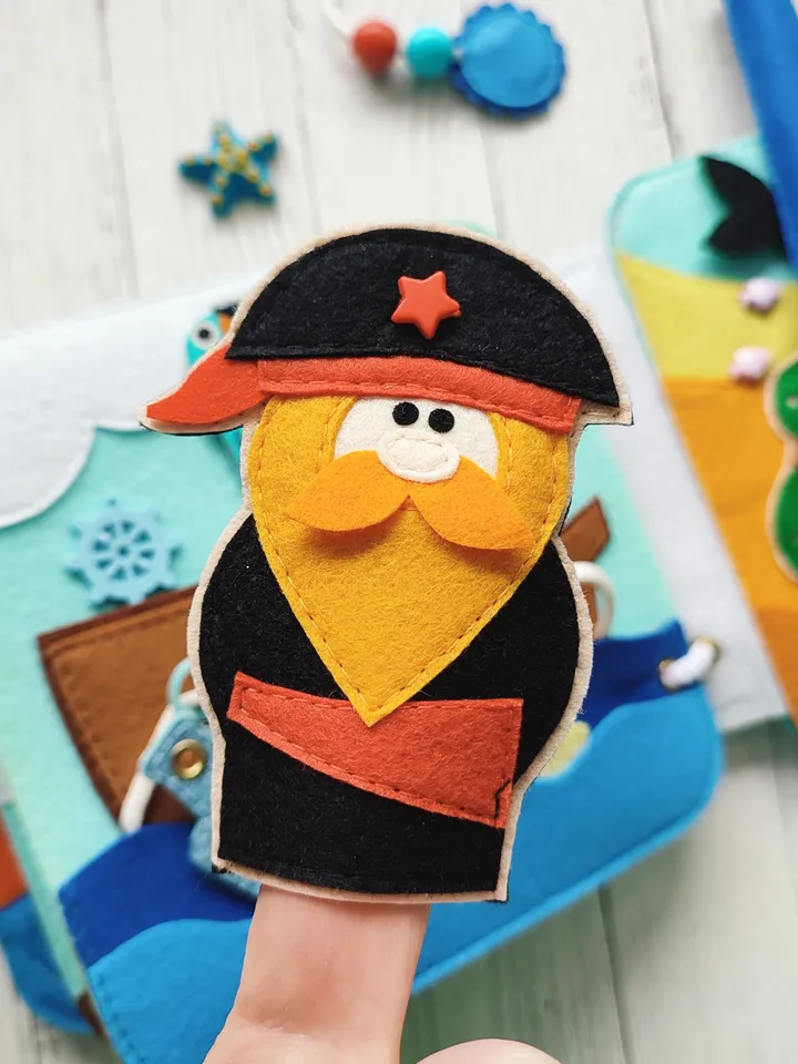 Pirate Quiet book toddler, Felt book baby, Montessori Busy book