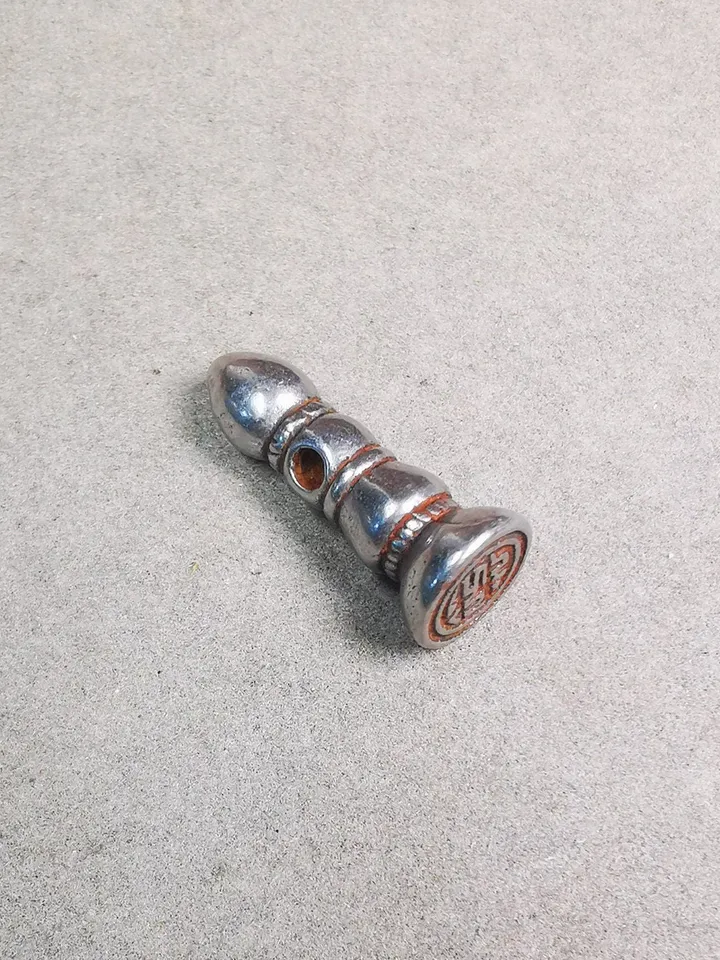 Gandhanra Handmade Tibetan Amulet,Stupa Pagoda Stamp Pendant Bead,Spacer Bead for Mala,Bag Hanging,Prayer Bead Accessories,1.0" × 0.3"