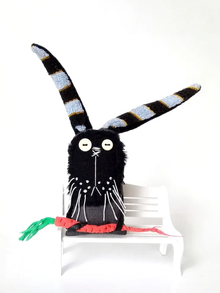 Unique Handmade Textile Art Bunnies - Charming One-of-a-Kind Creations. Handcrafted Interior Toys. Shop Our Collection of Eerie and Whimsical Dolls. FREE SHIPPING!