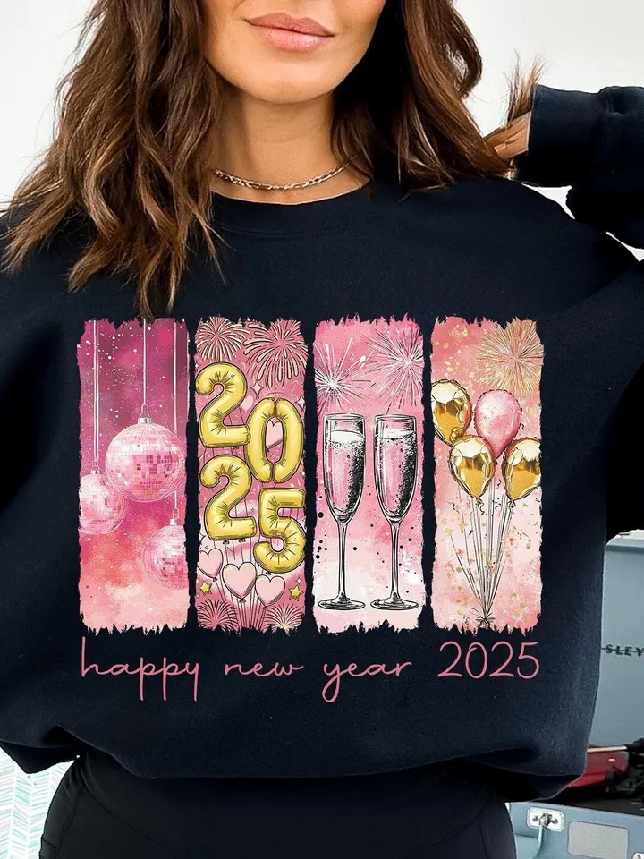 Retro New Year 2025 Png, New Years Png, Disco Ball Png, Gold Glitter, Brushstroke Png, New Year New Me PNG, Brushstroke, 12 New Chapters