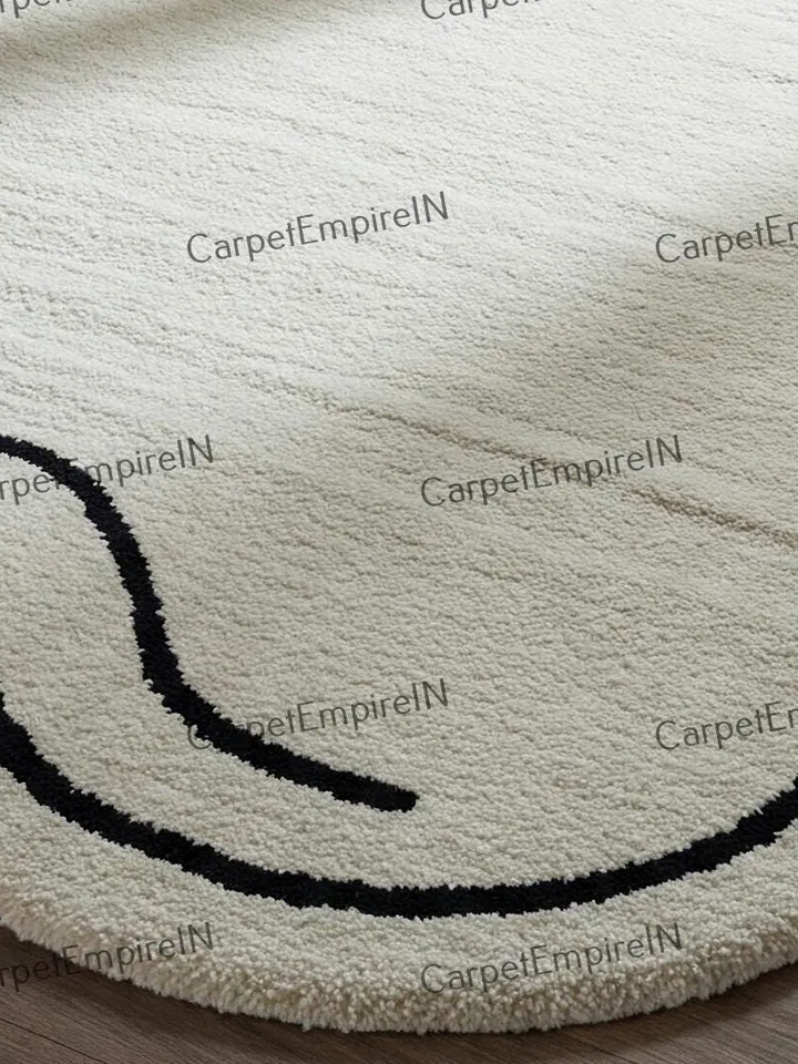 8x10 Irregular Shaped Rug | Hand-Tufted 100% Wool Handmade Layerd Area Rug | Carpet for Home, Bedroom, Living Room, Kids Room, Custom rug.