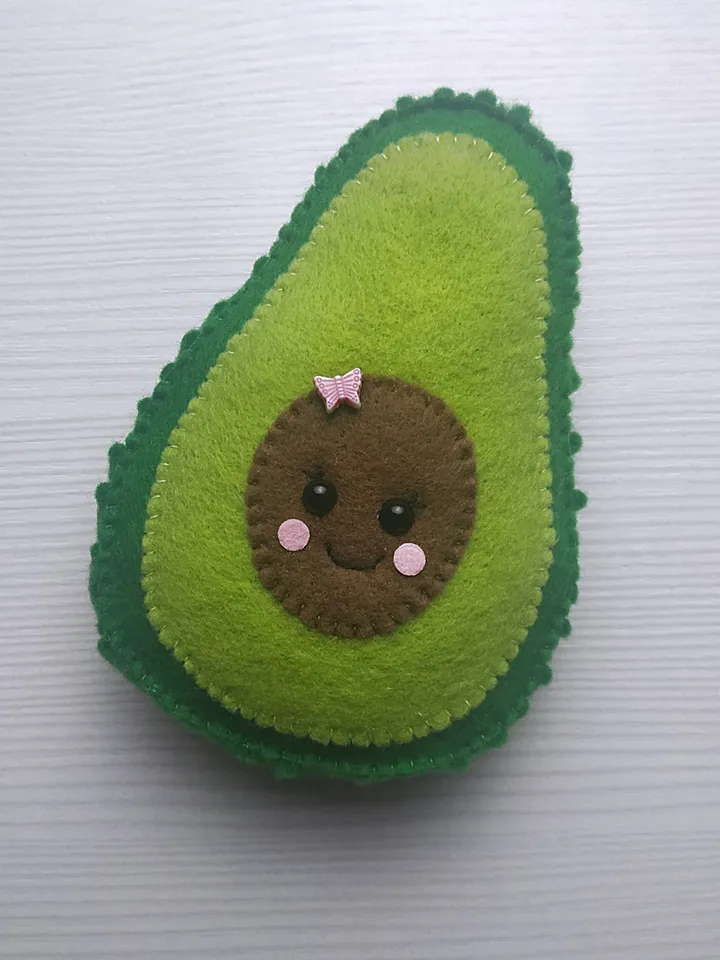 avocado felt pattern, avocado pattern, plush avocado toy, felt pattern, felt kawaii avocado, felt sewing pattern, stuffed avocado gift, felt toys pattern, avocado ornament, toddler kids toys, cute avocado, baby shower gift