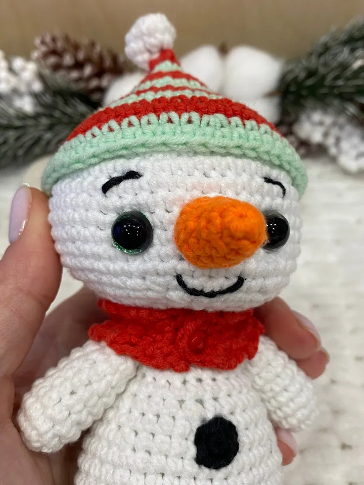 Crochet pattern SNOWMAN Christmas - Amigurumi patterns toy - Pdf English tutorial - New year ornaments