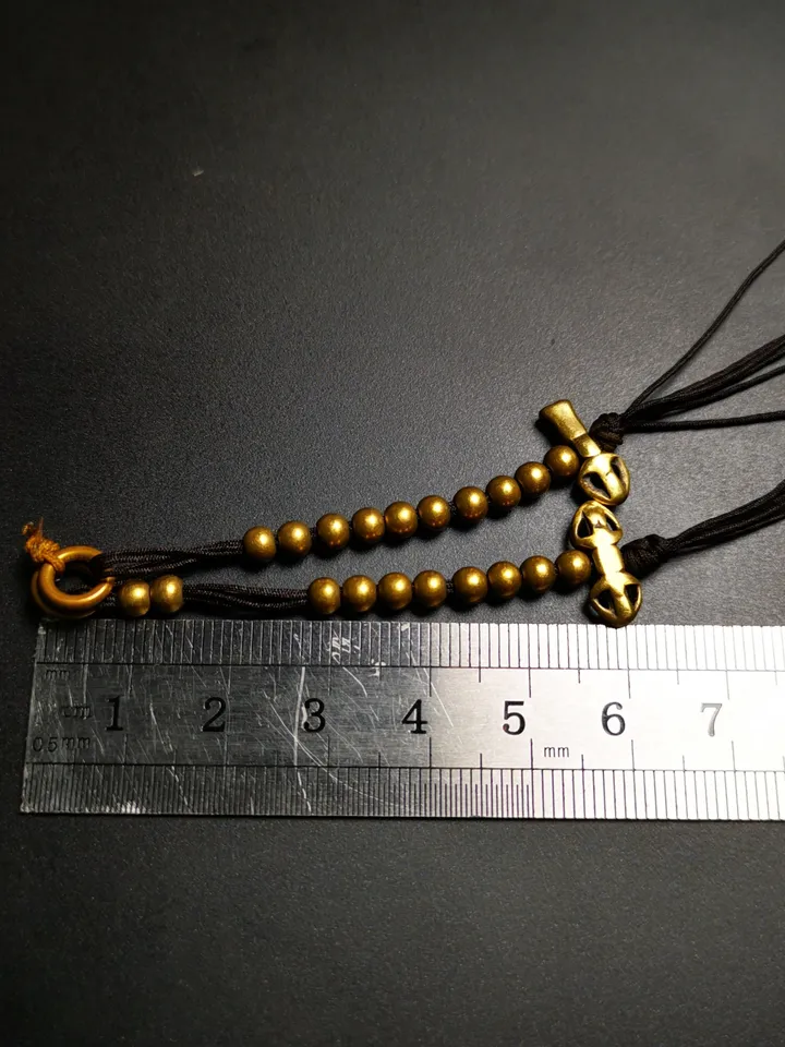 Gandhanra Handmade Tibetan Buddhist Mala Counters,Prayer Bead Counters,with Dorje and Vajra  Pendant, Made of  Brass,Mini Size