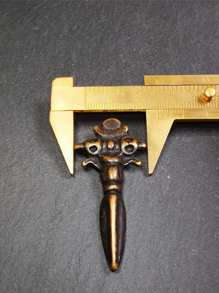 Gandhanra Handmade Tibetan Amulet Necklace,Cross Vajra Phurba,Kila(Dorje Phurba) ,Made of Brass,2.36&quot;