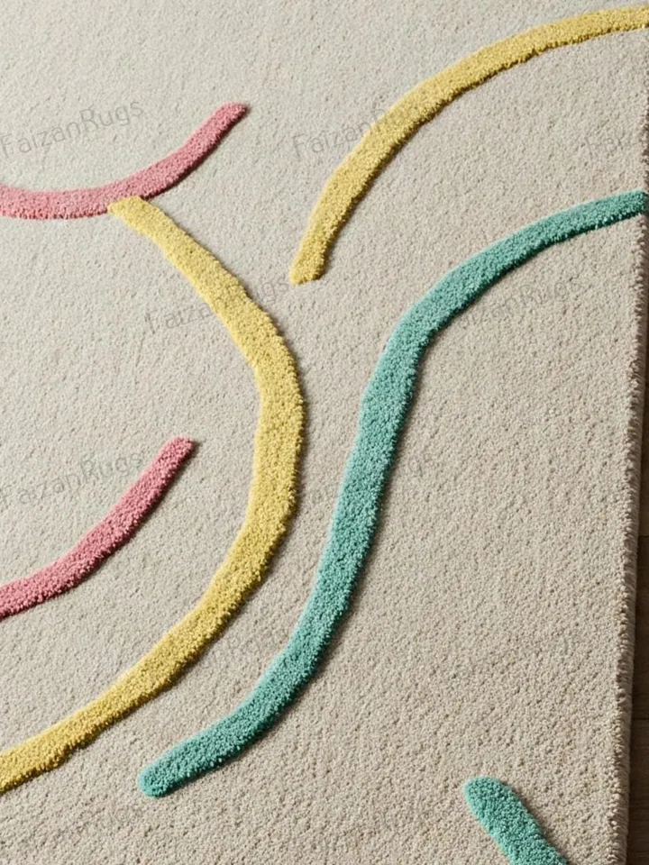 buy Multi color rug, Modern rug, Handmade, Wool rug, custom rug, Large area rug, Home rug, 9x12 area rug, phobie wiggles, 3x5,4x6,5x8,7x10