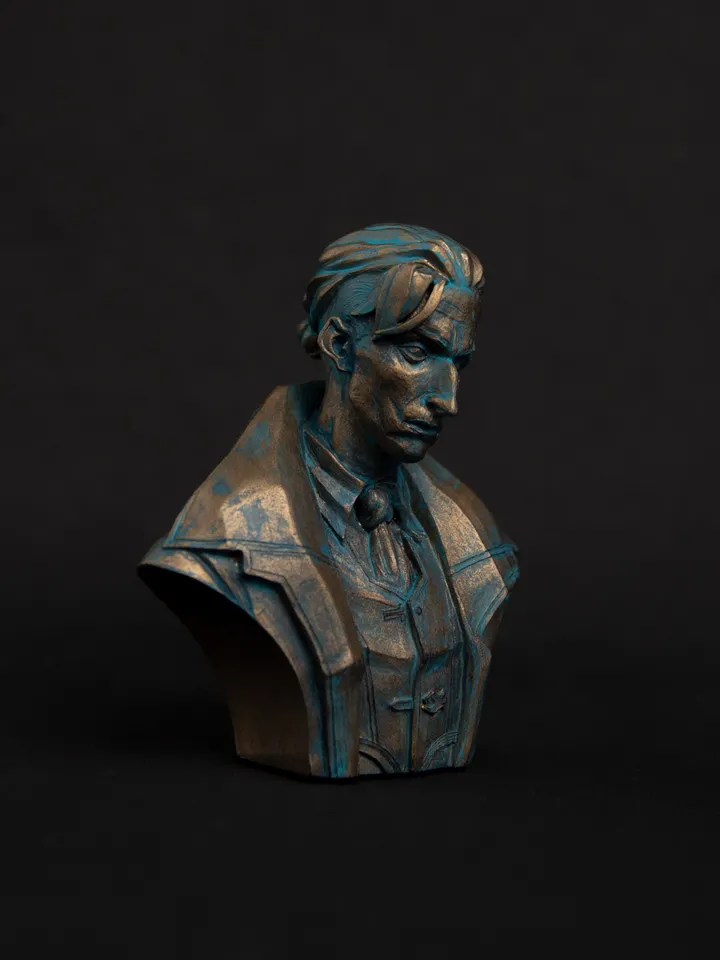 Bust of Silco from "Arcane" (Bronze with a patina)