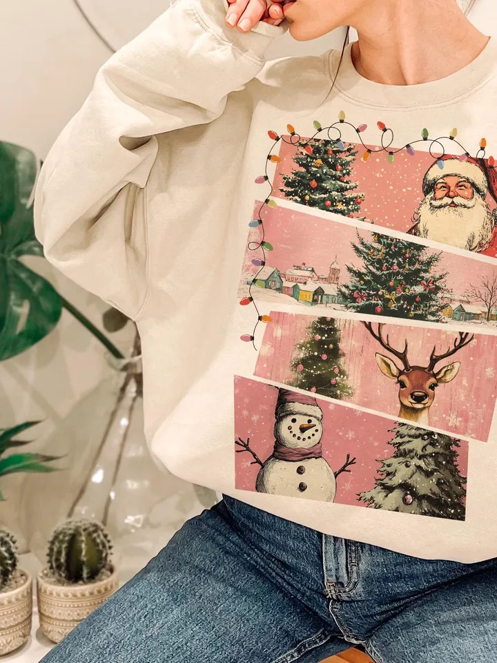 Pink Retro Christmas PNG, Merry Christmas Png, Retro Christmas png, Christmas Png, Merry X-mas Png, Trendy Christmas Tshirt, Sublimation