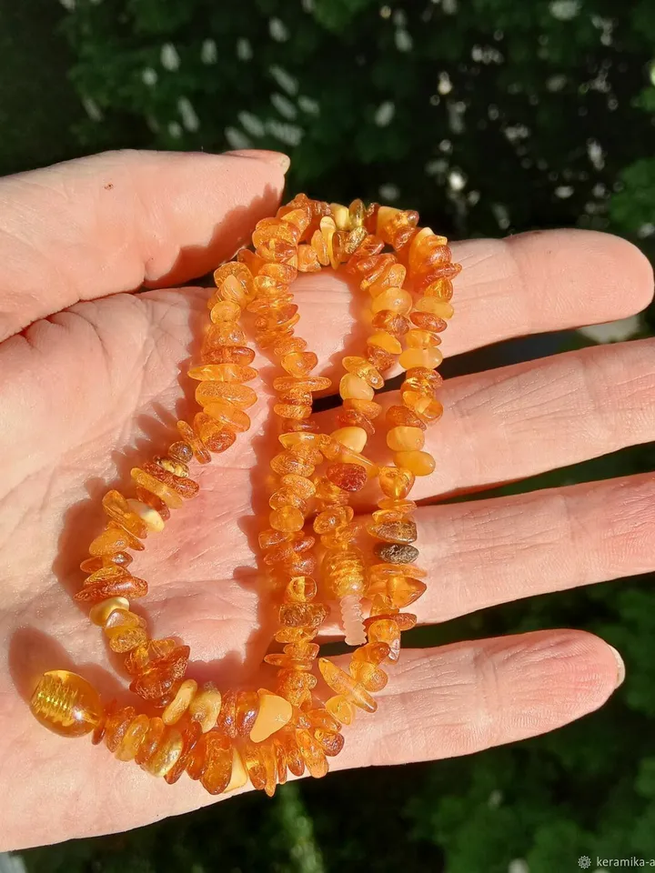 Natural amber Small beads necklace for girls children 6 years and older teenager
Yellow Baltic amber Stone beads Healing Energy jewelry 36 cm - 14 inches