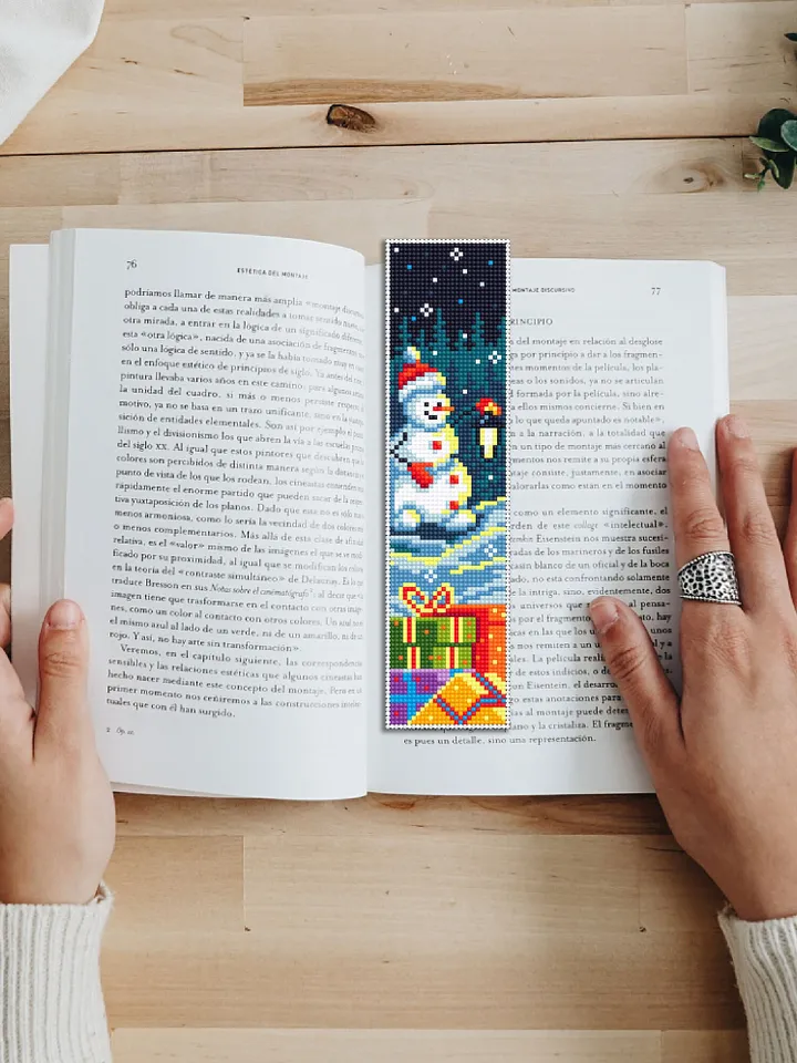 Christmas bookmark cross stitch pattern PDF download Snowman cross stitch chart, Handmade bookmark pattern digital PDF, Winter holiday #B39