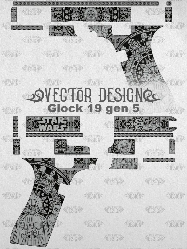 VECTOR DESIGN Glock 19 gen 5 Star Aztec Wars