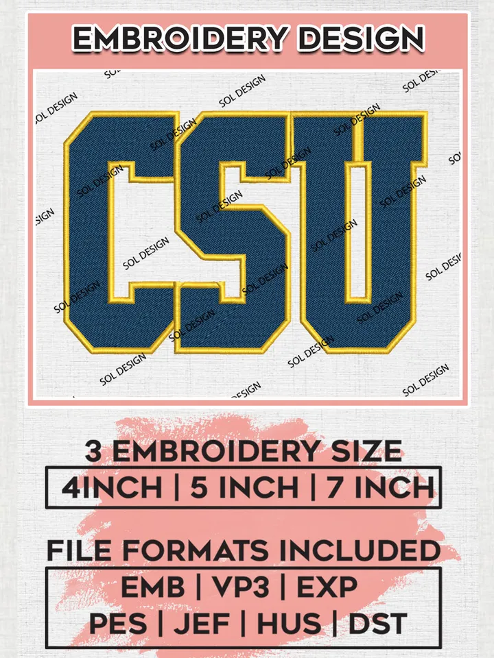 CSU Eagles College Football Team Logo embroidery designs, NCAA Coppin State Eagles Logo Machine embroidery designs, NCAA Team Logo embroidery designs, NCAA Game Day Machine embroidery designs, Digital Download
