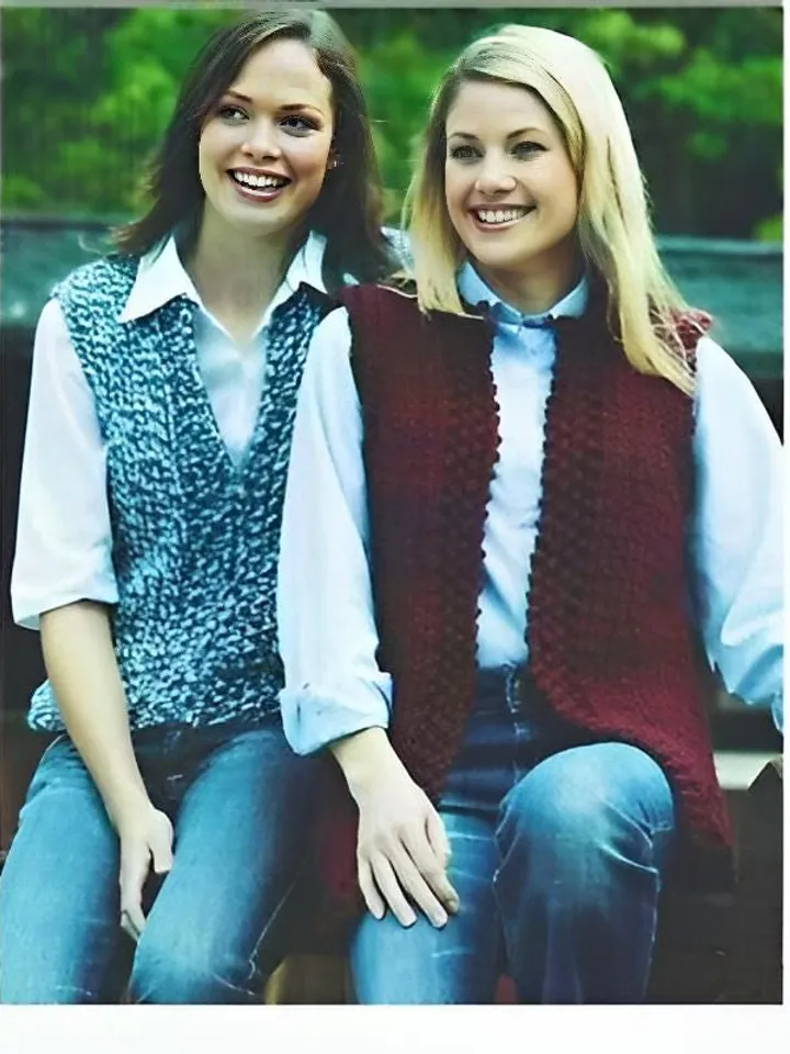 Waistcoat knitting pattern, women vest pattern, gilet easy pattern pdf instant download