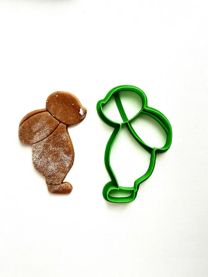 Easter Bunny cookie cutter Custom stamp for cake topper gingerbread decor cutters sugar cookies polimer clay