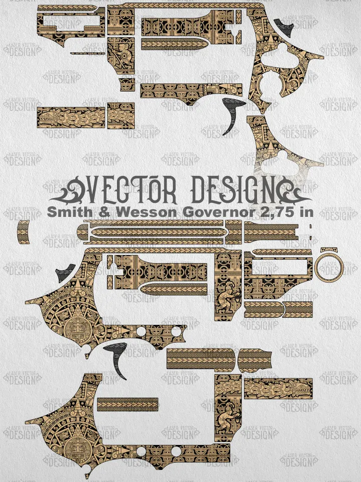 VECTOR DESIGN Smith & Wesson Governor 2,75 in Aztec calendar