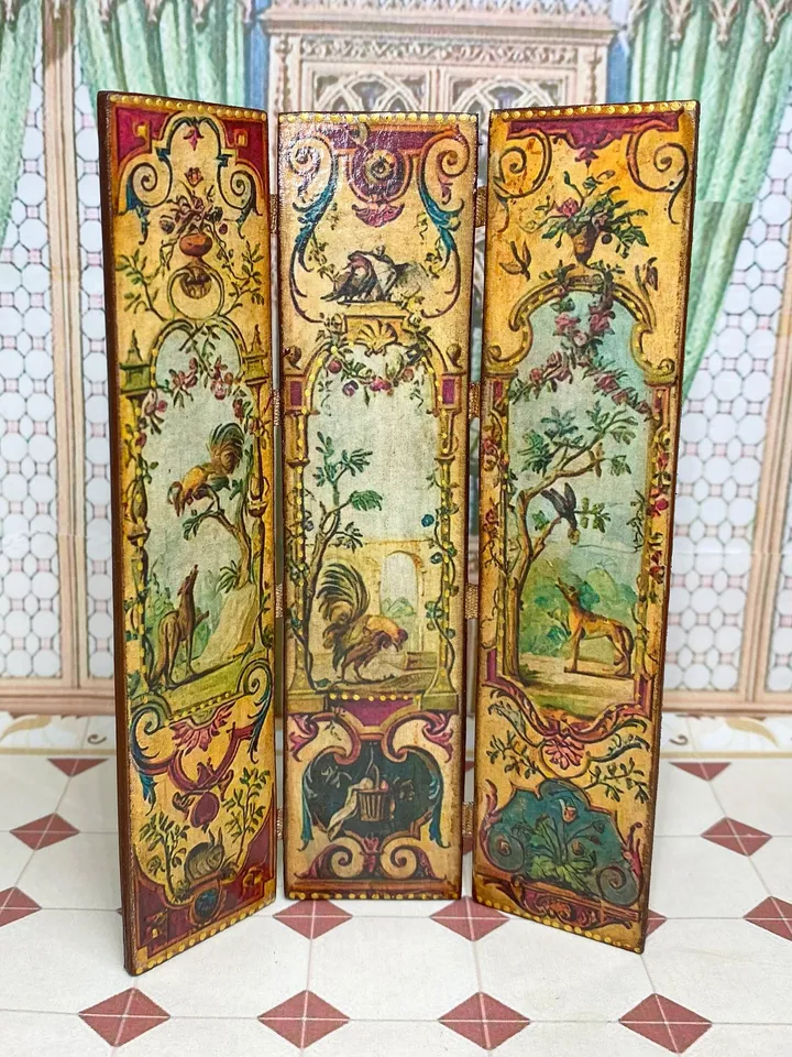 Screen for a dollhouse. 1:12. Doll furniture. Doll accessories.