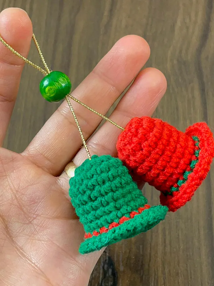 Mini Crochet Christmas Bells PDF Pattern, DIY Tiny Festive Ornaments, Handmade Small Bell Decorations, Holiday Tree Accent Crochet