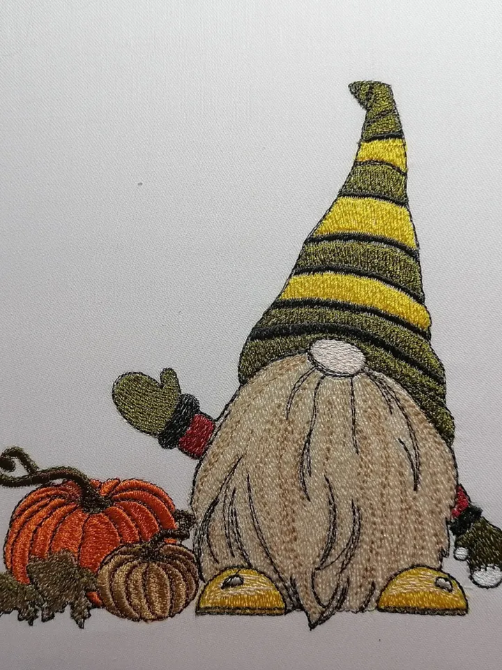 Troll with pumpkin 2 Sizes Embroidery Design