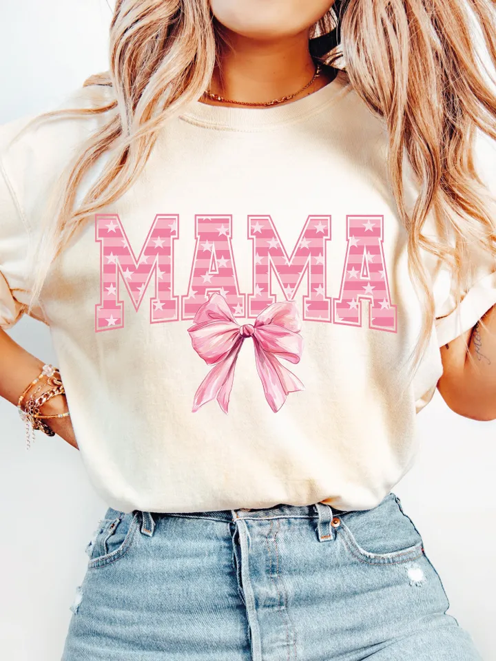 American Mama Coquette PNG, 4th Of July Png, Fourth of July Bows png, Coquette Mama png, American Mama png, Mama sublimation, png for mama
