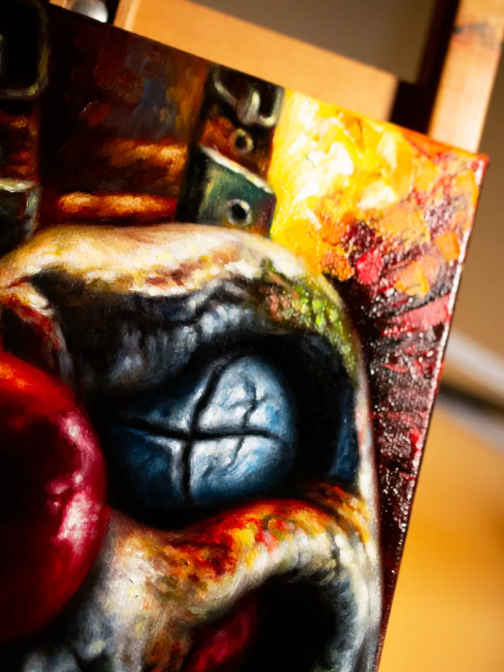 Original oil painting Sweet Tooth Clown Twisted Metal