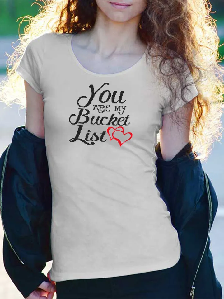 Love quote cross stitch pattern download PDF, Love lettering You are my bucket list cross stitch chart, Valentines day gift Easy stitch #V10