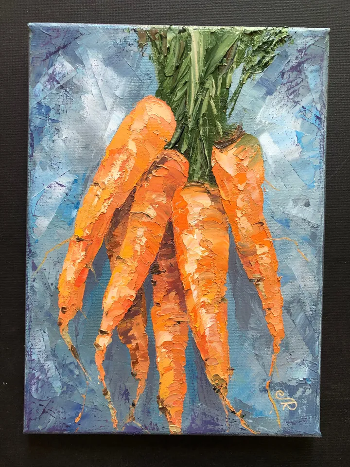 Kitchen Still life Painting Vegetables Paintings Original Oil Beets Paintings Carrots Painting