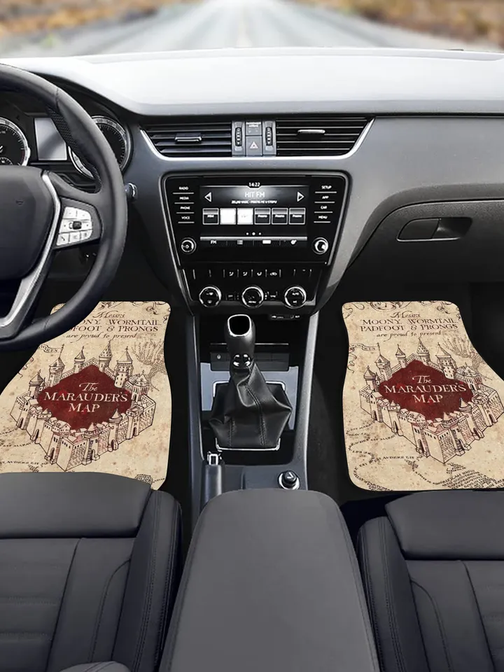 Marauders Map Harry Potter Front Car Floor Mats Set of 2