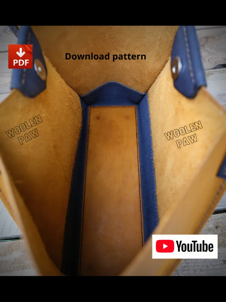 Leather pattern Tote bag + video tutorial. BG4