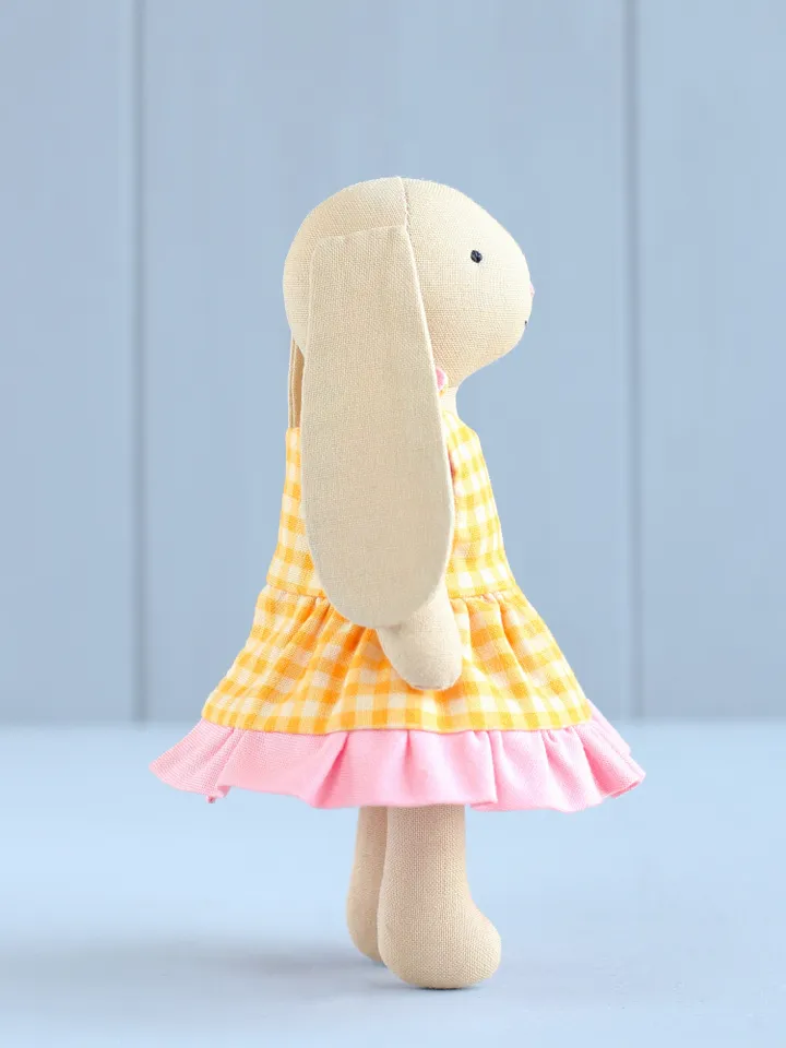 2 PDF Two Mini Bunnies in Sundress and Dress Sewing Patterns