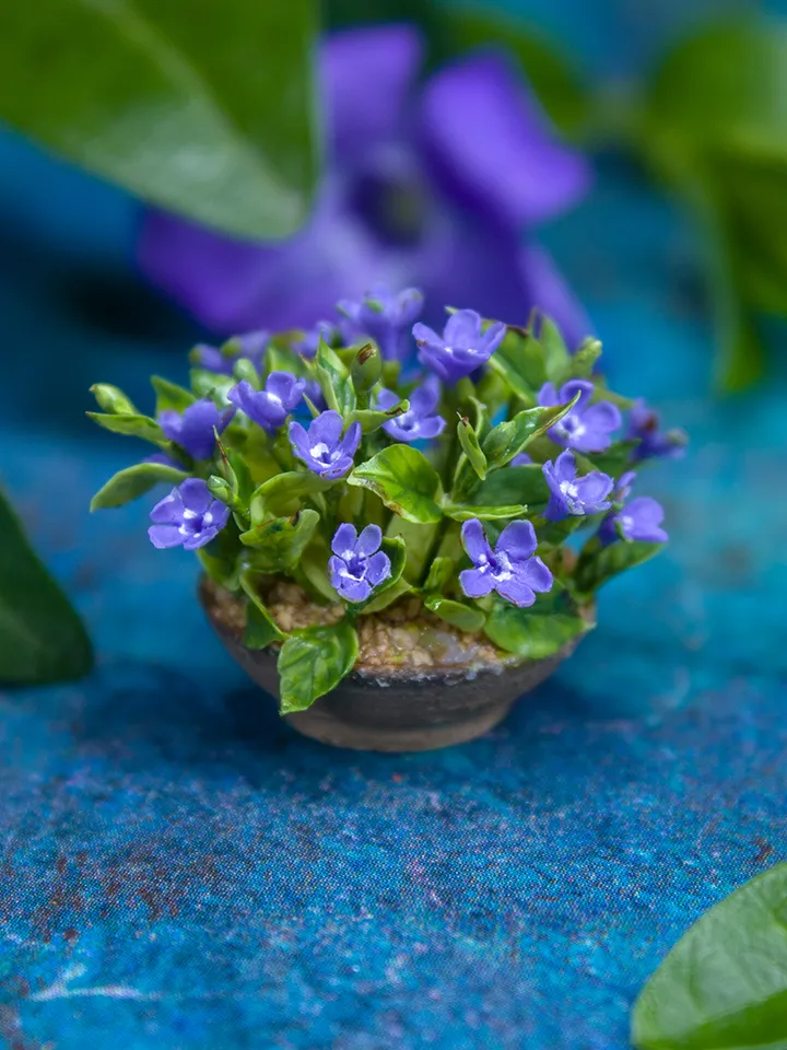 TUTORIAL Miniature periwinkle with air dry clay