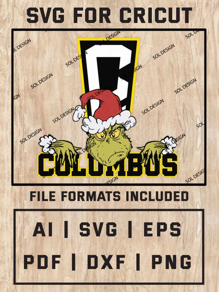 Grinch Columbus Crew SVG, MLS SVG Design, MLS Columbus Crew Logo SVG, MLS Columbus Cricut, Christmas Svg, Grinch svg, Digital Download