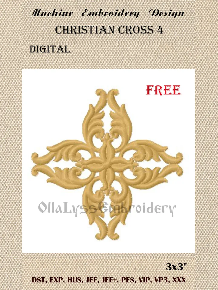 Cross 4 free embroidery design