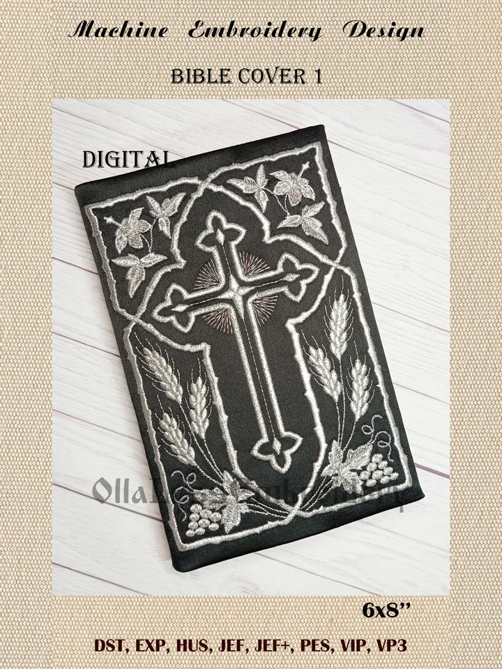Bible cover 1 embroidery design