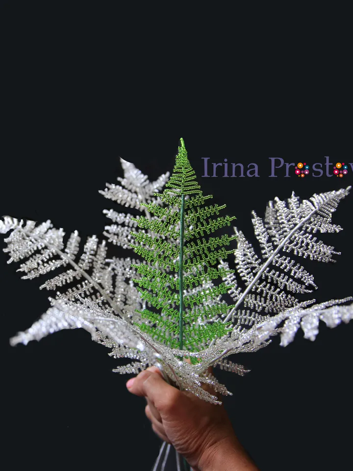 Beaded Flowers pattern | Fern | Seed bead patterns | Beadwork pattern | Digital Download - PDF