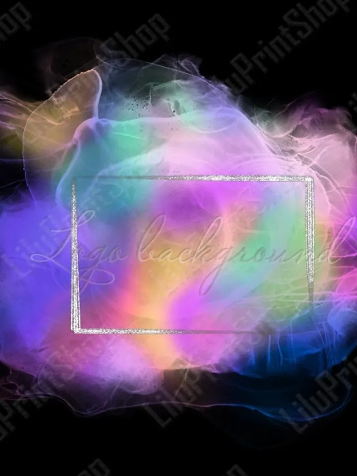 Rainbow Logo Background Png, Rainbow alcohol ink logo design, Watercolor splash clipart overlay Instant download