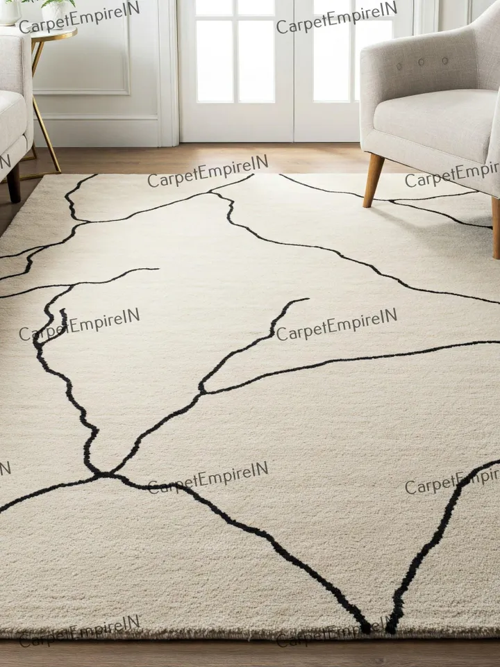10x14 area rug, Line Rug | Modern Handmade Area Rug for Living Room Decor–Available in Multiple Size 4x6,5x7,6x9,8x10,9x12,10x14, bedroom