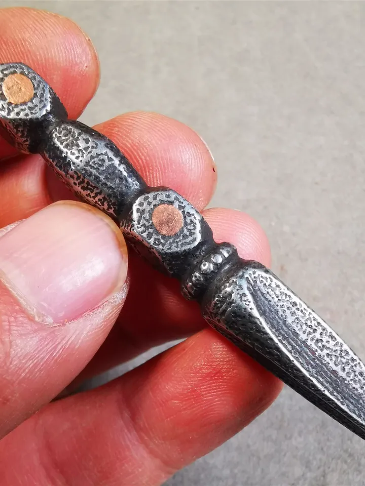 Gandhanra Handmade Tibetan Amulet ,Kila(Dorje Phurba) , Trantic Buddhism Ritual Implement Pendant,Made of Cold Iron,4.0"