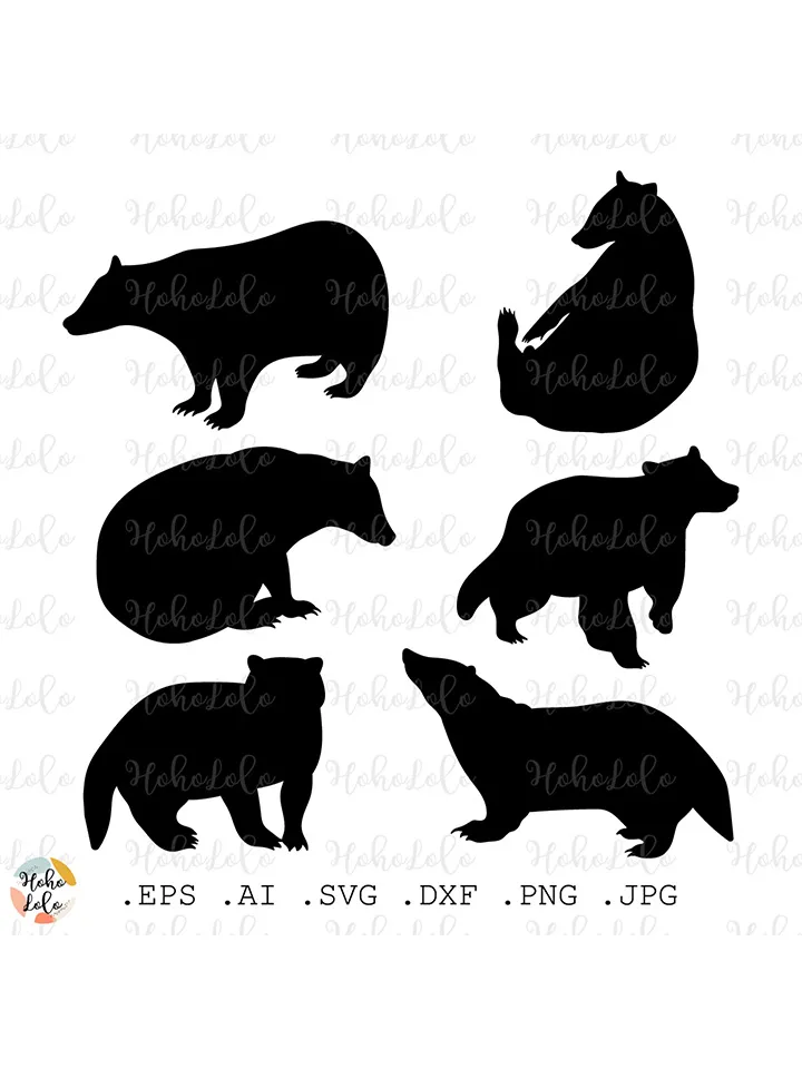 Badger Svg, Badger Silhouette, Badger Cricut, Badger Stencil, Badger Templates Dxf, Badger Clipart Png, Badger Cutting files