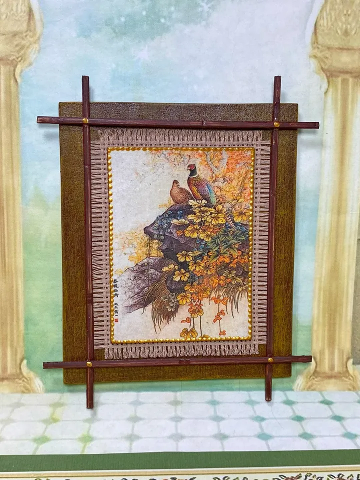 Panel for a dollhouse. 1:12. Handmade. Wall panel. Miniature dollhouse.