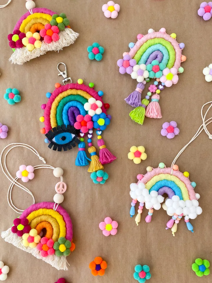 Pastel car charm, Car accessories boho, Cute car hanging for women, Kawaii room decor