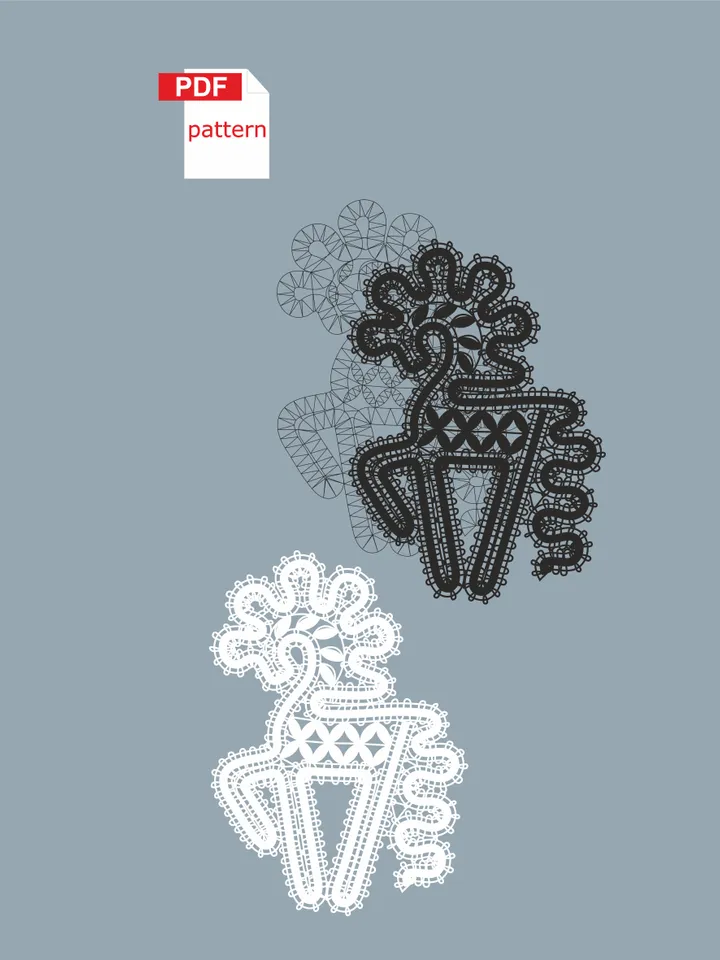 Bobbin lace Horse souvenir Pattern Printable pattern
