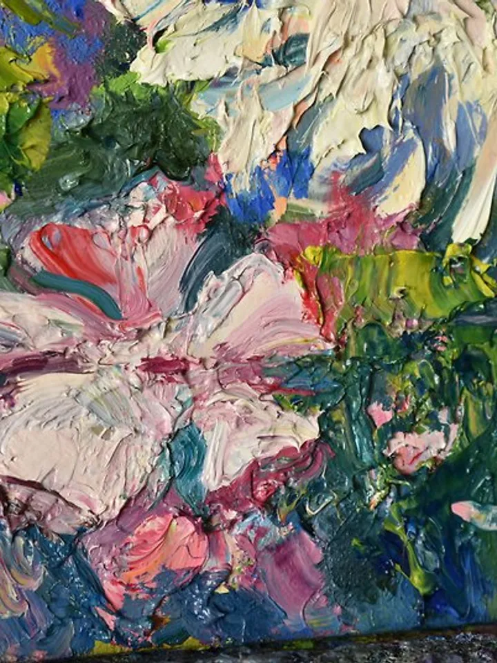 Daisy Painting Flowers Original Art Floral Impasto Oil Small Artwork Picture