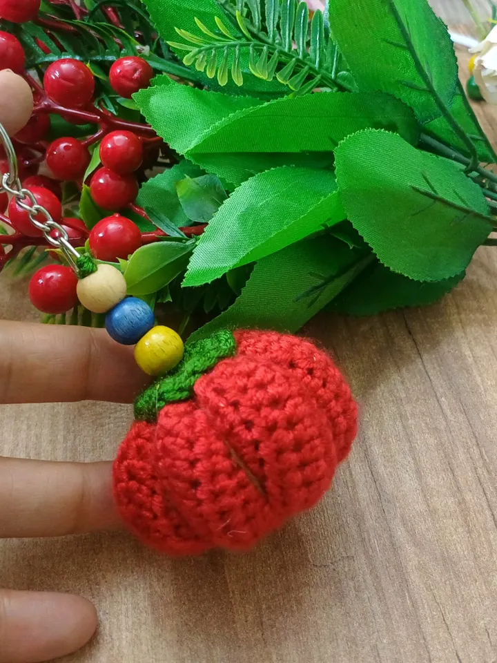 Crochet Halloween Pumpkin Keychain Pattern - Stylish Halloween Easy Crochet Pattern