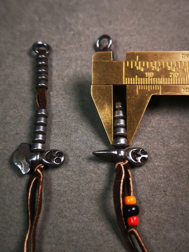 Gandhanra Handmade Tibetan Buddhist Mala Counters,Prayer Bead Counters,with Kartika and Kila Pendant,Made of Cold Iron